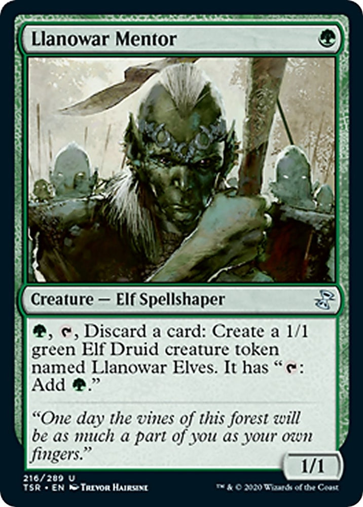 Image for Llanowar Mentor (216) [Time Spiral: Remastered]