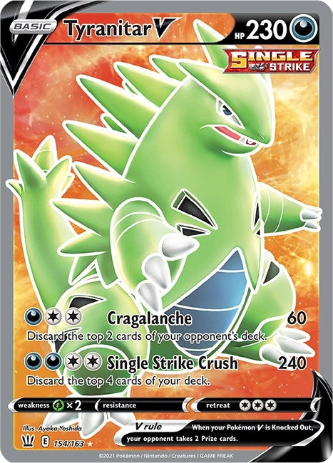 Image for Tyranitar V (Full Art) (154/163) - Pokemon