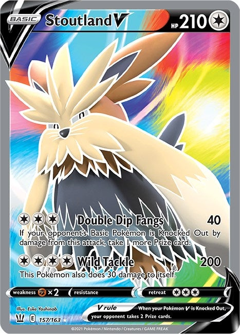 Image for Stoutland V (Full Art) (157/163) [SWSH05: Battle Styles]