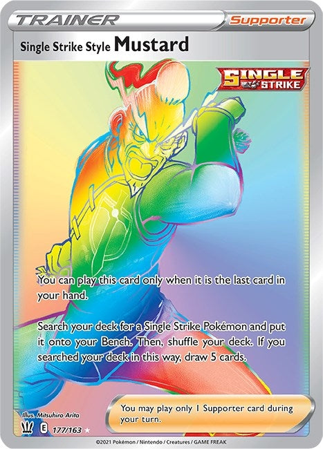 Single Strike Style Mustard (Secret) (177/163) (SWSH05: Battle Styles)