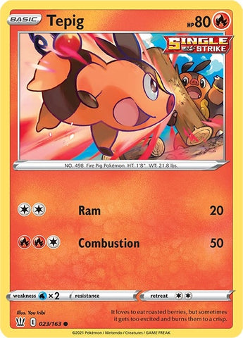 Image for Tepig (023/163) [SWSH05: Battle Styles]