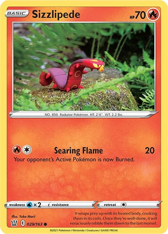 Image for Sizzlipede (029/163) - Pokemon