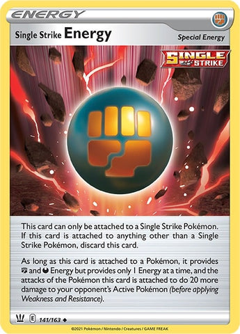 Image for Single Strike Energy (141/163) [SWSH05: Battle Styles]