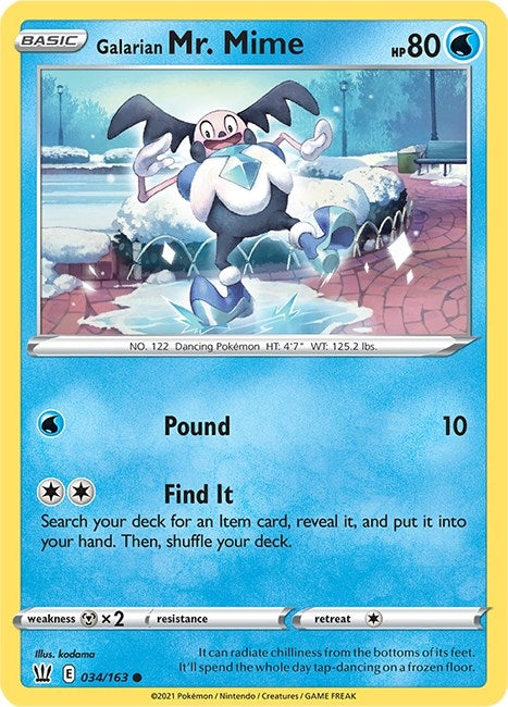 Image for Galarian Mr. Mime (034/163) [SWSH05: Battle Styles]