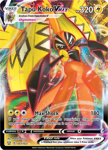Image for Tapu Koko VMAX (051/163) [SWSH05: Battle Styles]