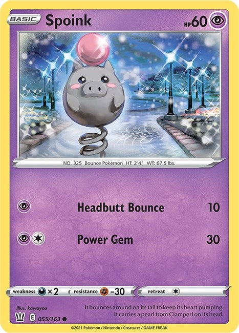 Image for Spoink (055/163) - Pokemon