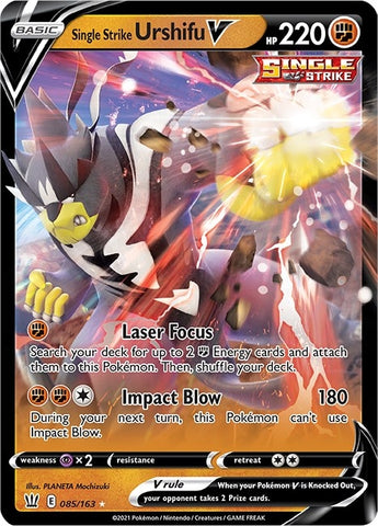 Image for Single Strike Urshifu V (085/163) - Pokemon