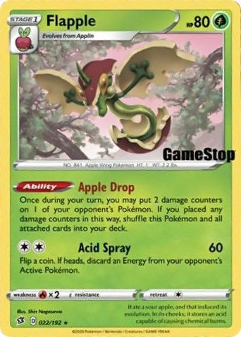 Flapple - 022/192 (Gamestop Exclusive) (022/192) (Miscellaneous Cards & Products)