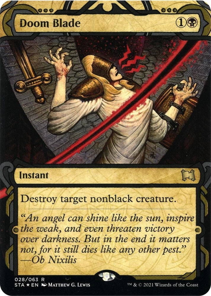 Image for Doom Blade (Foil Etched) (28) [Strixhaven: Mystical Archives]