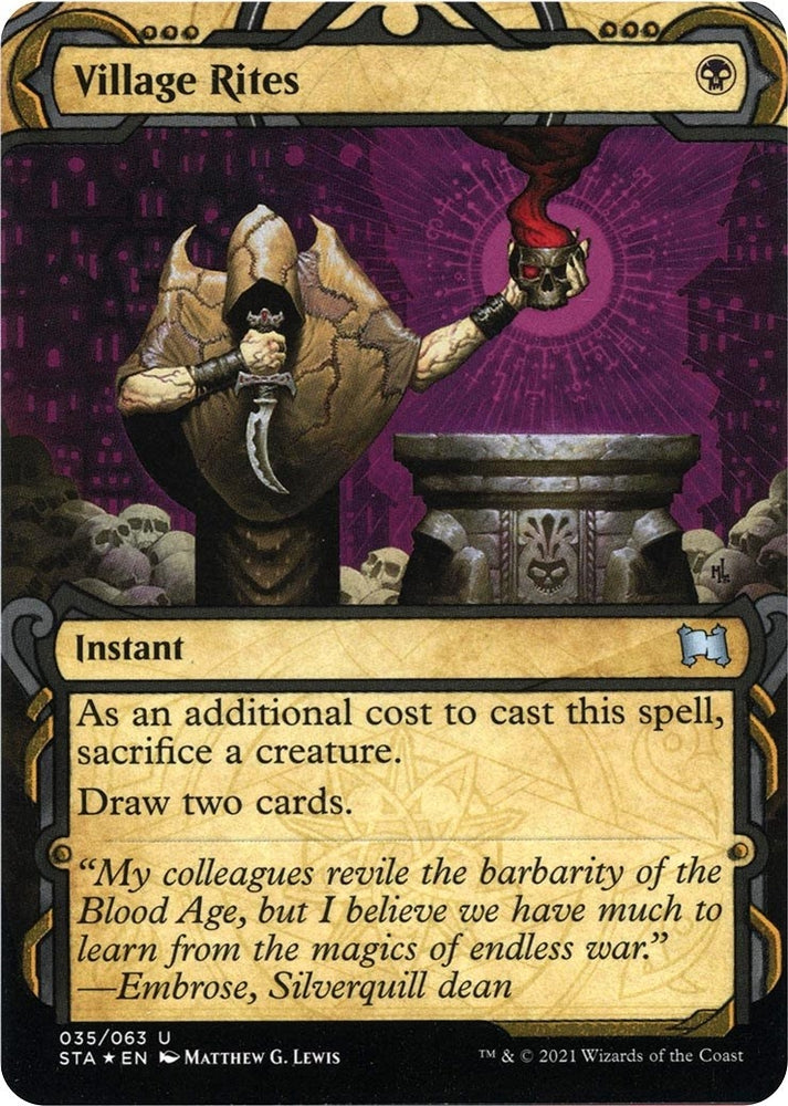 Image for Village Rites (Foil Etched) (35) [Strixhaven: Mystical Archives]