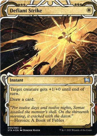 Image for Defiant Strike (Foil Etched) (3) [Strixhaven: Mystical Archives]
