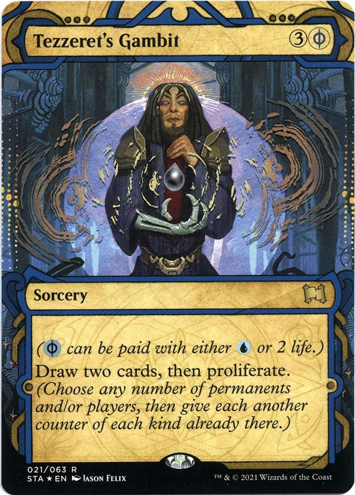 Image for Tezzeret's Gambit (Foil Etched) (21) [Strixhaven: Mystical Archives]