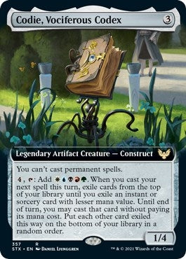 Image for Codie, Vociferous Codex (Extended Art) (357) [Strixhaven: School of Mages]