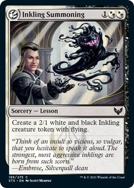 Image for Inkling Summoning (195) [Strixhaven: School of Mages]