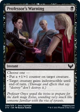 Image for Professor's Warning (84) [Strixhaven: School of Mages]