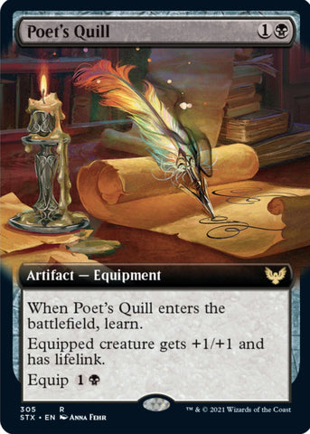 Image for Poet's Quill (Extended Art) (305) [Strixhaven: School of Mages]