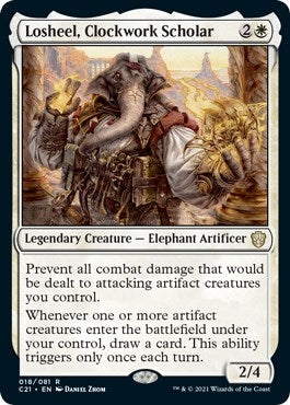 Image for Losheel, Clockwork Scholar (18) [Commander 2021]