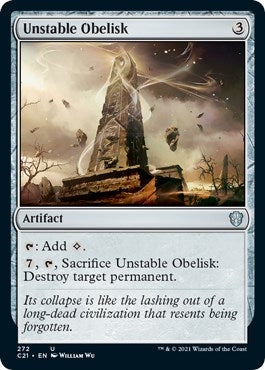 Image for Unstable Obelisk (272) [Commander 2021]