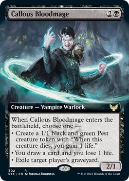 Image for Callous Bloodmage (Extended Art) (302) [Strixhaven: School of Mages]