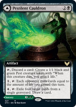 Image for Pestilent Cauldron (Extended Art) (327) [Strixhaven: School of Mages]