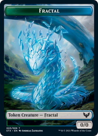 Image for Fractal (3) // Inkling (4) Double-sided Token (3 // 4) [Strixhaven: School of Mages]