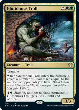 Image for Gluttonous Troll (218) [Commander 2021]