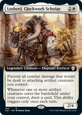 Image for Losheel, Clockwork Scholar (Extended Art) (345) [Commander 2021]