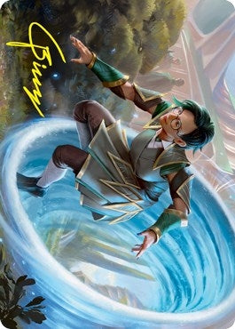 Image for Vortex Runner Art Card (Gold-Stamped Signature) (6) [Art Series: Strixhaven]