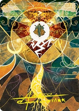 Image for Lightning Bolt Art Card (Gold-Stamped Signature) (76) [Art Series: Strixhaven]