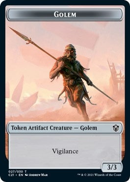 Image for Golem (027) // Thopter Double-Sided Token (27 // 29) [Commander 2021]