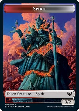 Image for Spirit (6) // Emblem - Lukka, Wayward Bonder (8) Double-sided Token (6 // 8) - Magic: The Gathering