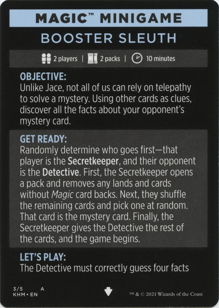 Image for Magic Minigame: Booster Sleuth (3) [Kaldheim]