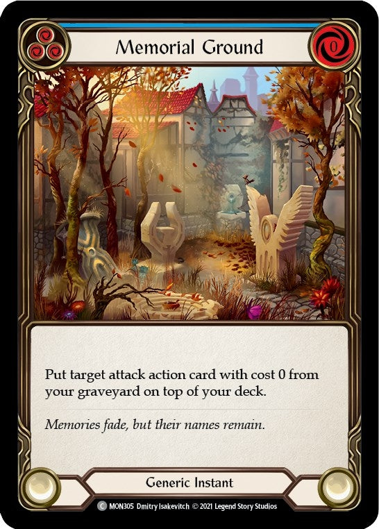 Image for Memorial Ground (Blue) (MON305) (Monarch) - Flesh and Blood TCG