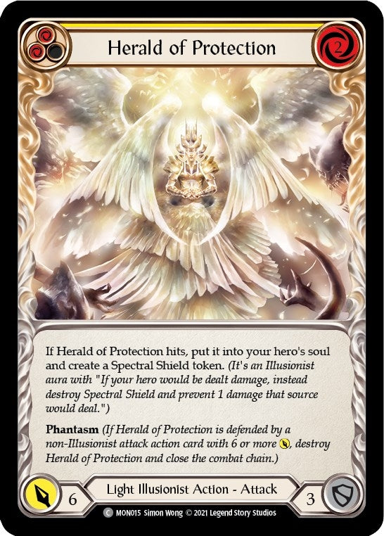 Image for Herald of Protection (Yellow) (MON015) (Monarch) - Flesh and Blood TCG