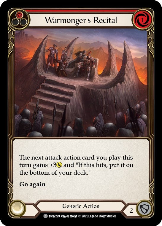 Image for Warmonger's Recital (Red) (MON299) (Monarch) - Flesh and Blood TCG