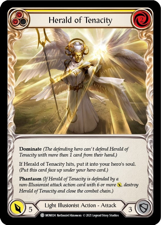 Image for Herald of Tenacity (Yellow) (MON024) (Monarch) - Flesh and Blood TCG