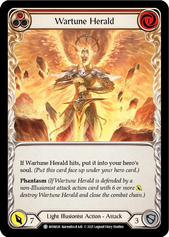 Image for Wartune Herald (Red) (MON026) (Monarch) - Flesh and Blood TCG