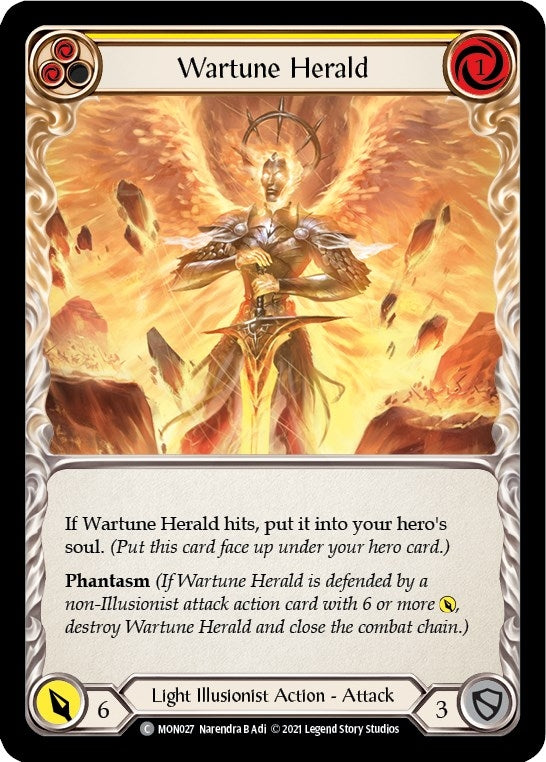 Image for Wartune Herald (Yellow) (MON027) (Monarch) - Flesh and Blood TCG