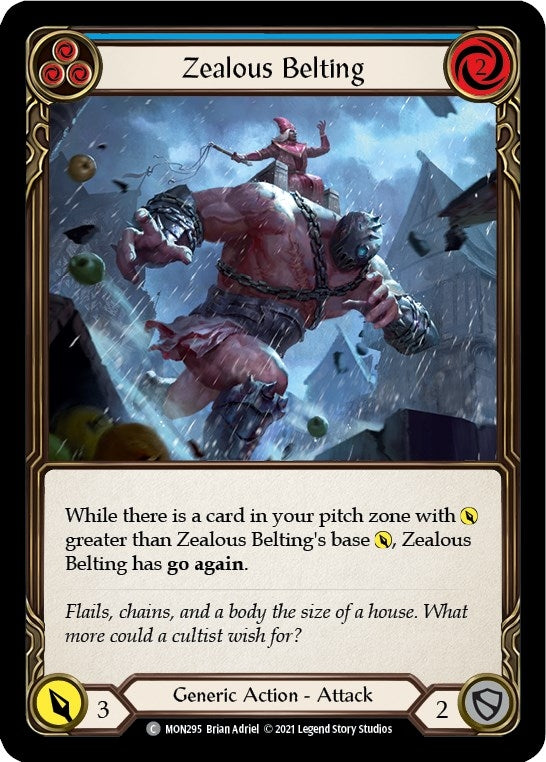 Image for Zealous Belting (Blue) (MON295) (Monarch) - Flesh and Blood TCG