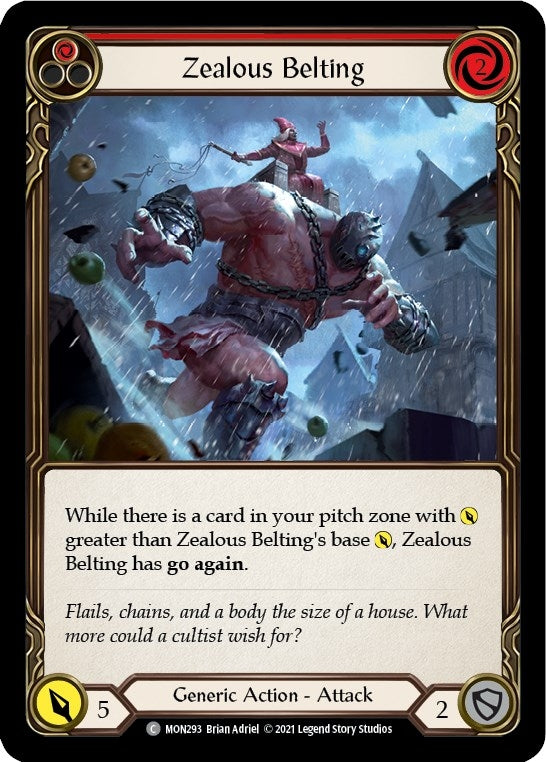 Image for Zealous Belting (Red) (MON293) (Monarch) - Flesh and Blood TCG