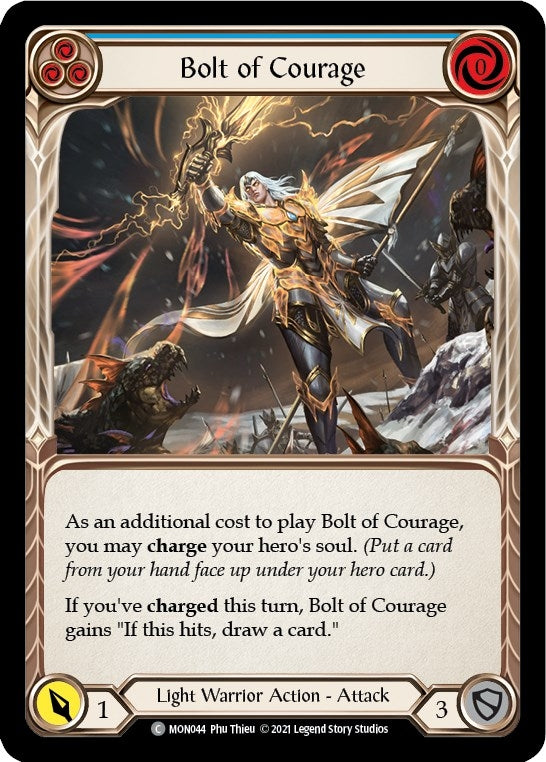 Image for Bolt of Courage (Blue) (MON044) (Monarch) - Flesh and Blood TCG