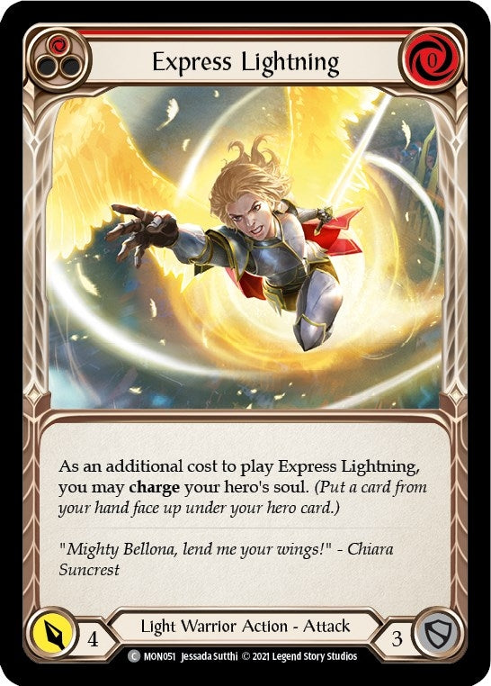 Image for Express Lightning (Red) (MON051) (Monarch) - Flesh and Blood TCG