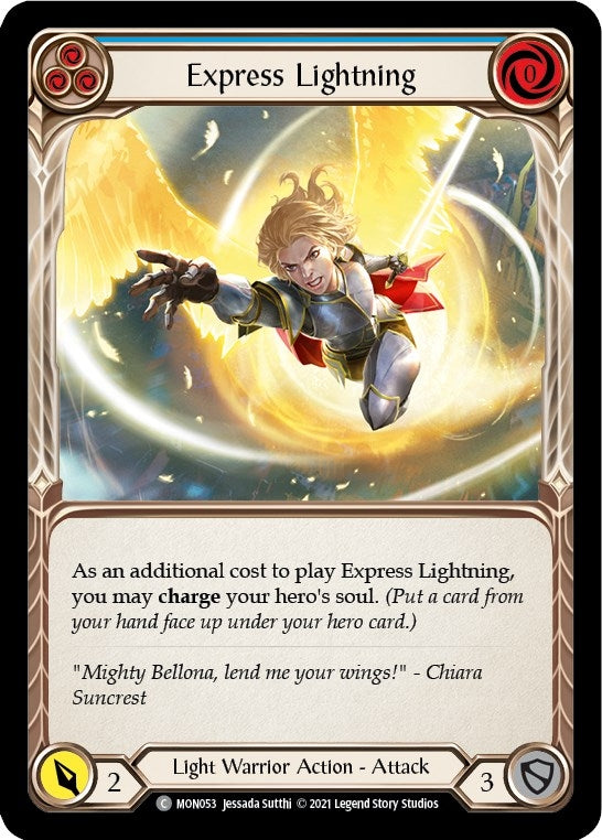 Image for Express Lightning (Blue) (MON053) (Monarch) - Flesh and Blood TCG