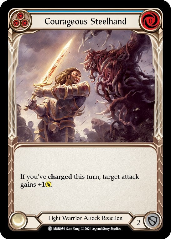 Image for Courageous Steelhand (Blue) (MON059) (Monarch) - Flesh and Blood TCG