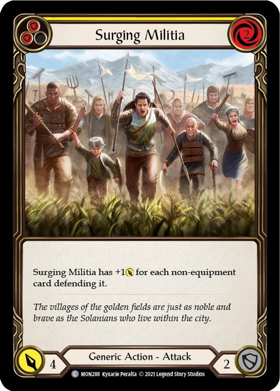 Image for Surging Militia (Yellow) (MON288) (Monarch) - Flesh and Blood TCG