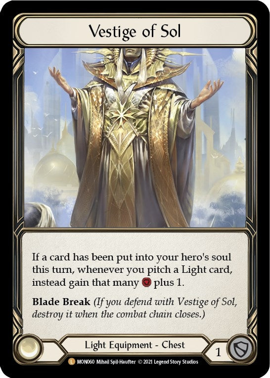 Image for Vestige of Sol (MON060) (Monarch) - Flesh and Blood TCG