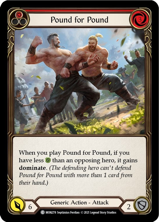 Image for Pound for Pound (Red) (MON278) (Monarch) - Flesh and Blood TCG