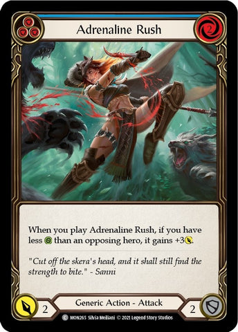 Image for Adrenaline Rush (Blue) (MON265) (Monarch) - Flesh and Blood TCG