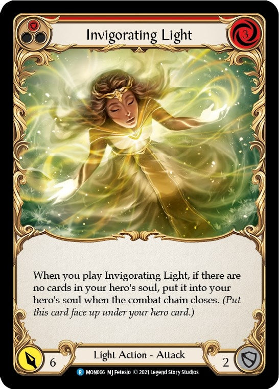 Image for Invigorating Light (Red) (MON066) (Monarch) - Flesh and Blood TCG