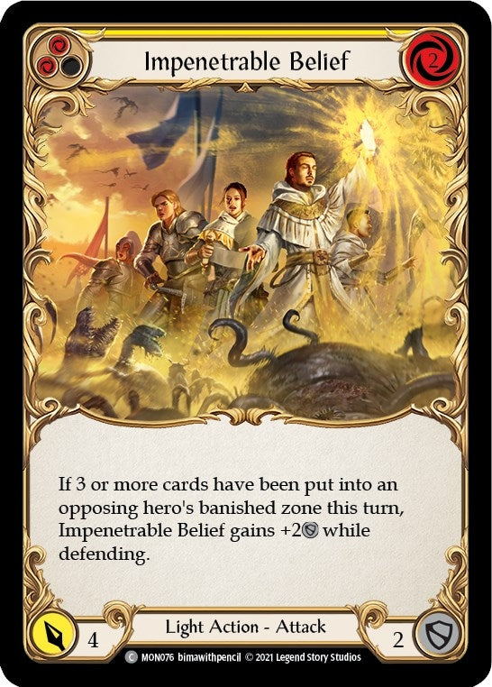 Image for Impenetrable Belief (Yellow) (MON076) (Monarch) - Flesh and Blood TCG